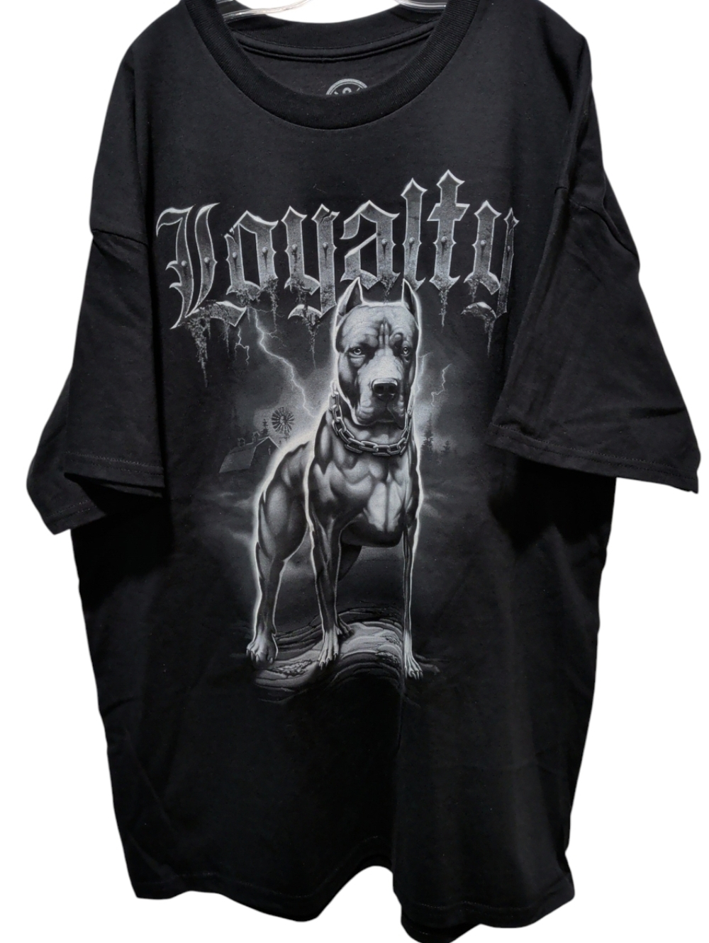 New DOM Pit Bull Men Loyalty Cotton Black Tee